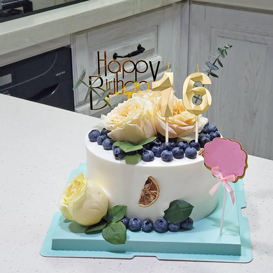 16th Gold Number Candle
