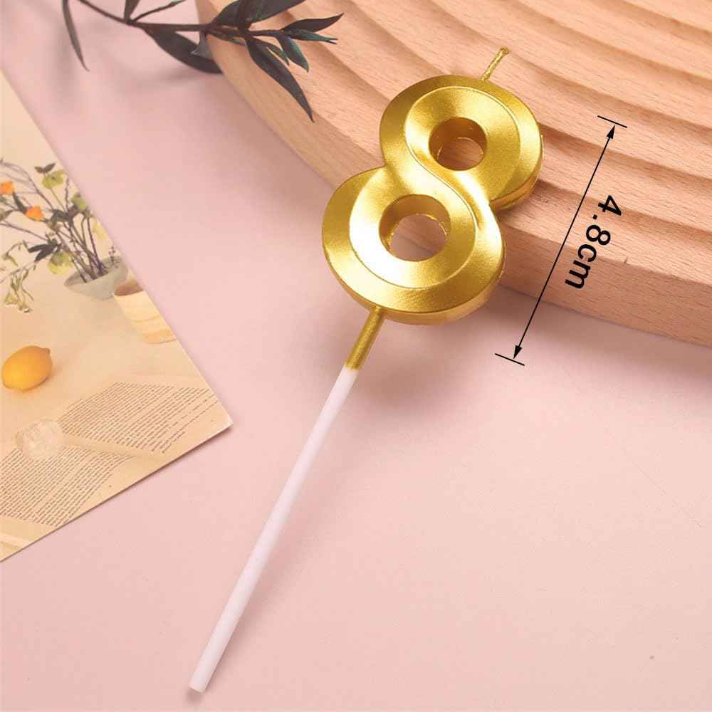 18th Gold Number Candle