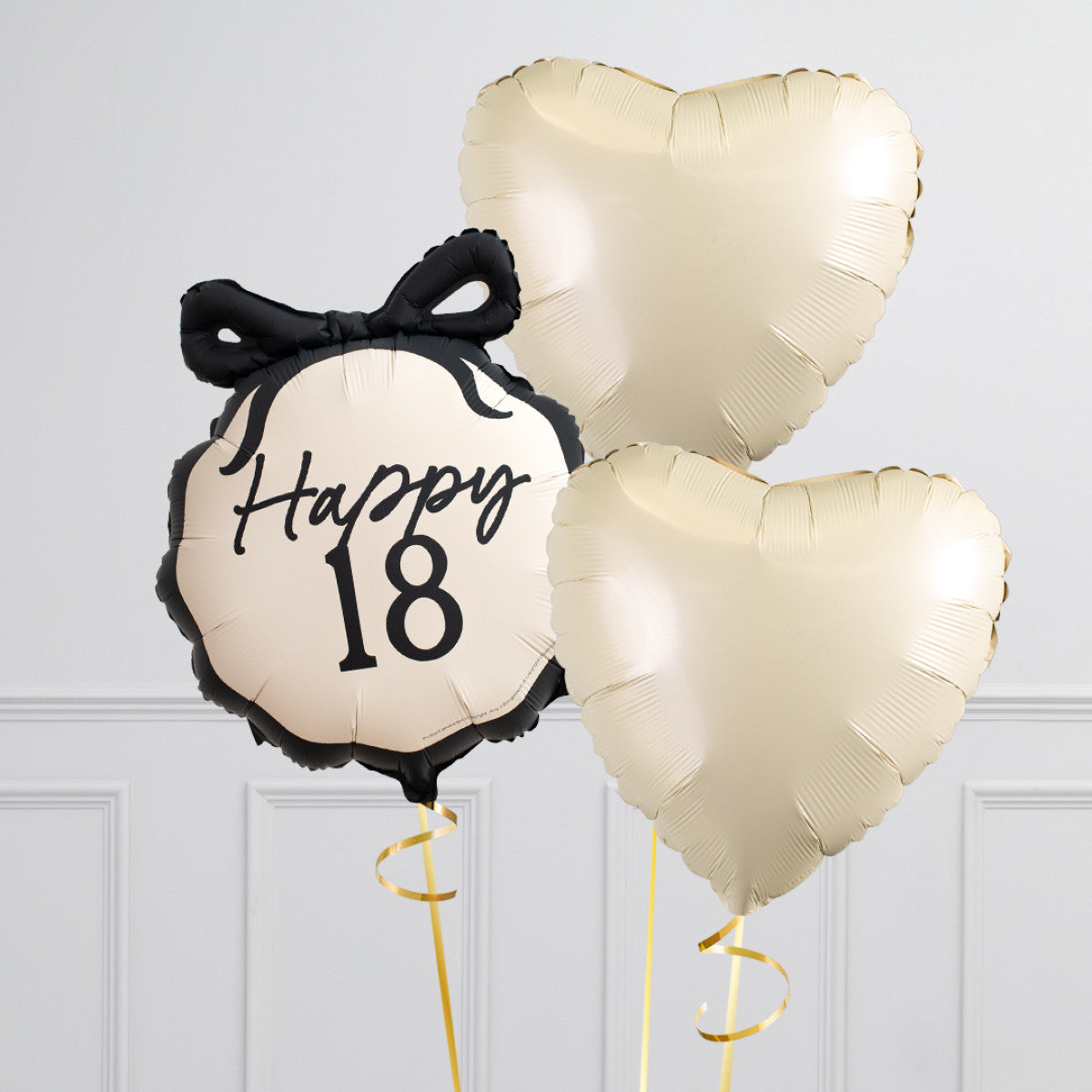 18th Black Bow Foil Balloon