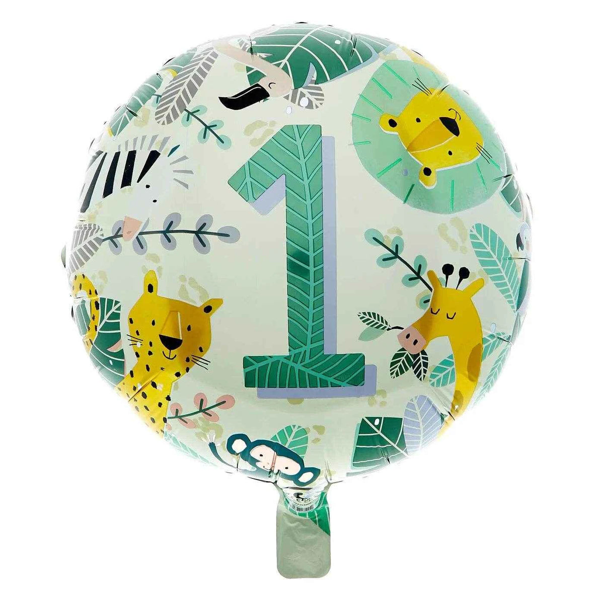1st Birthday Jungle Foil Balloon