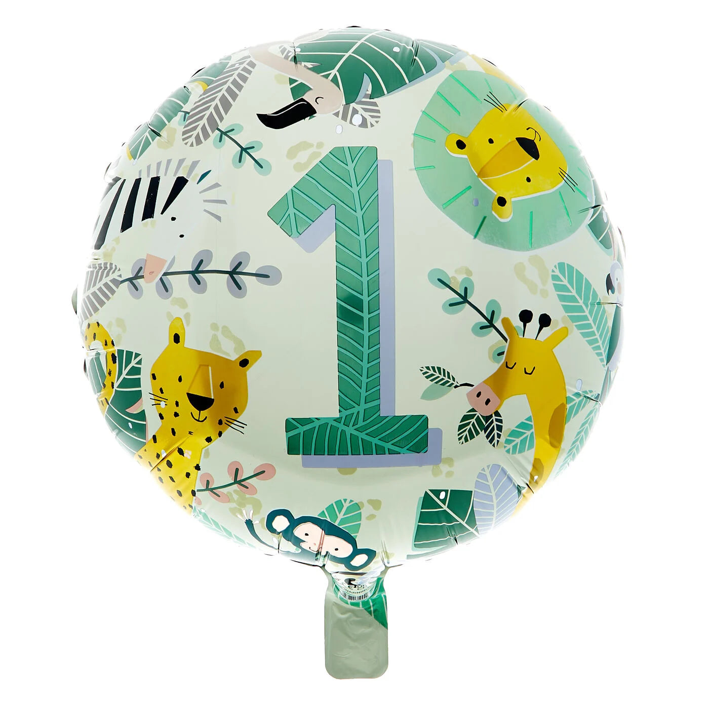 1st Birthday Jungle Foil Balloon