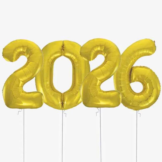 2026 Year Number Balloons