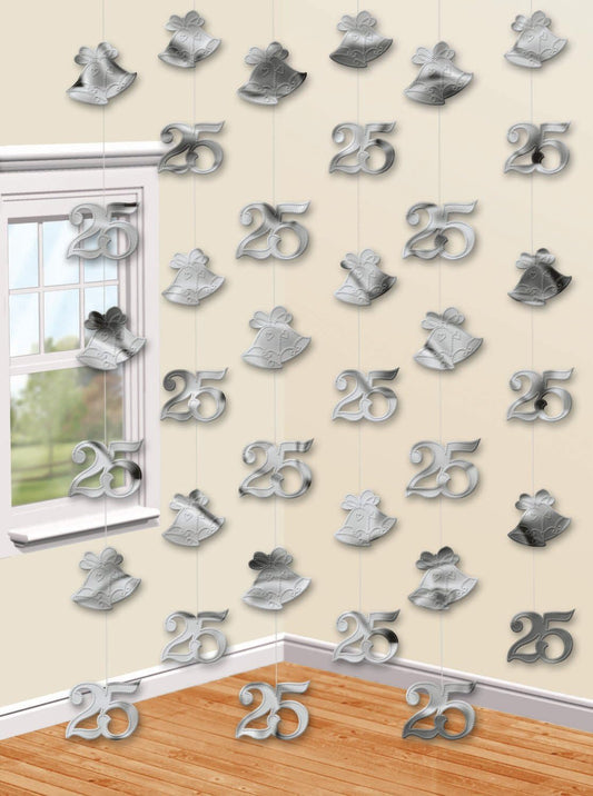 25th Wedding Anniversary Hanging String Decorations