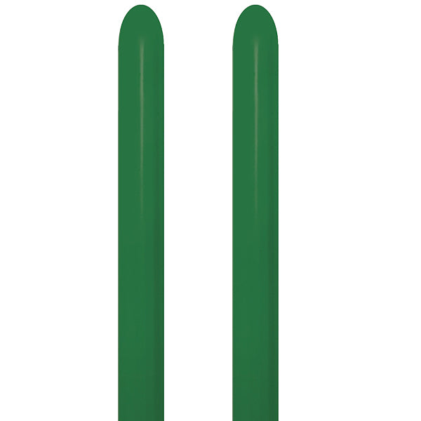 Green 260Q Long Latex Balloons 100 Pack