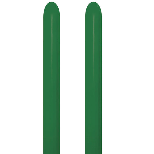 Green 260Q Long Latex Balloons 100 Pack