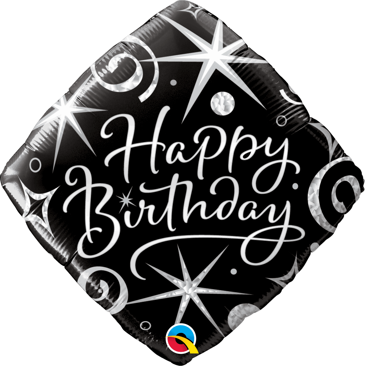Happy Birthday Elegant Sparkles And Swirls Foil Balloon - Eternity Party Express
