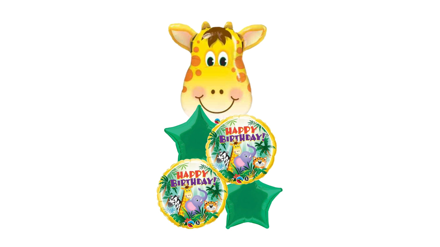 5 Balloon Cluster Jungle Party