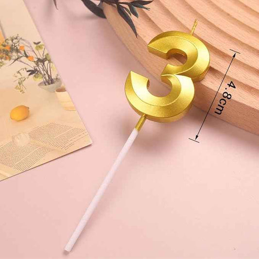 30th Gold Number Candle