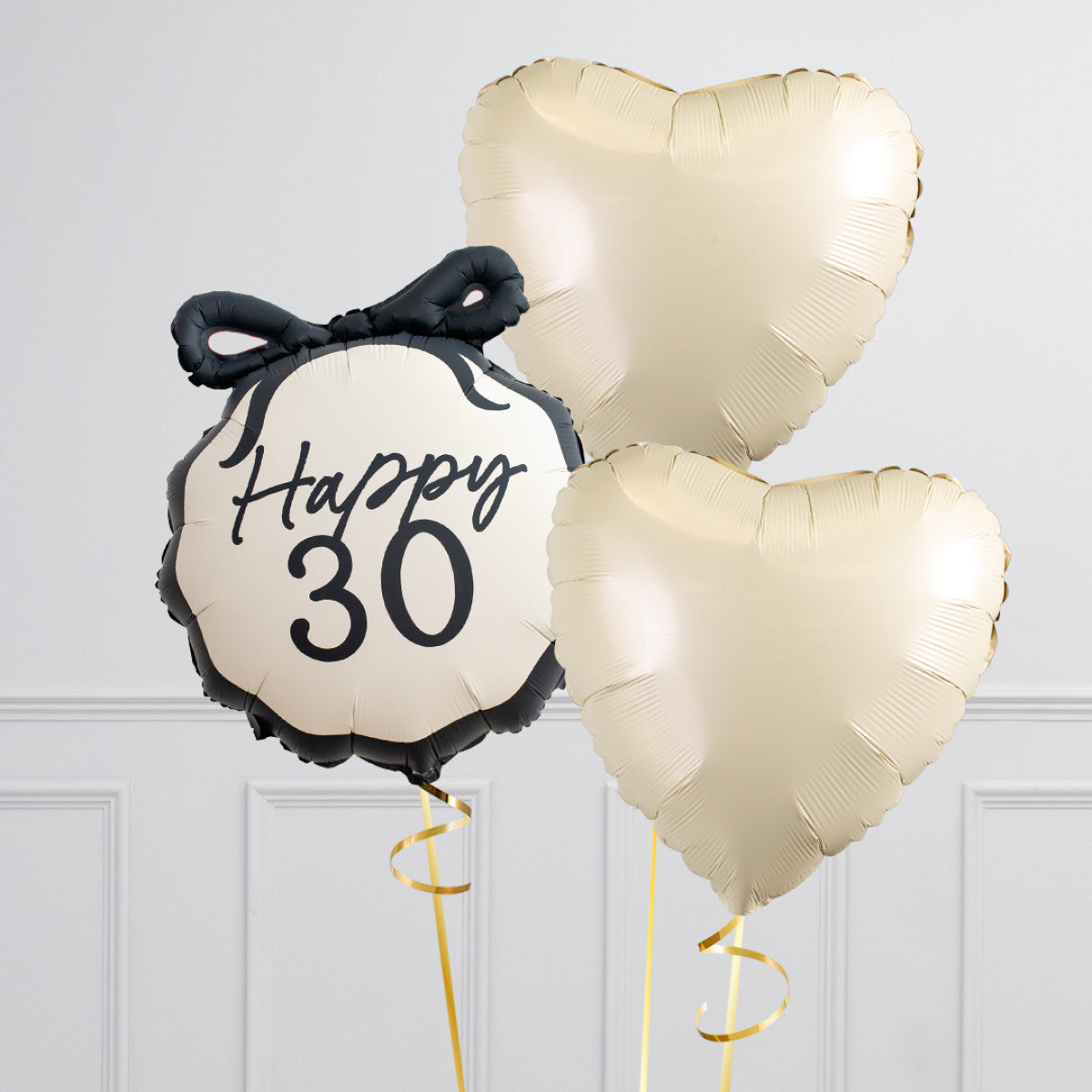 30th Black Bow Foil Balloon
