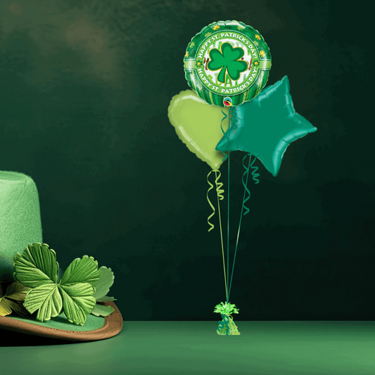 Happy St Patricks Day Shamrock Balloon - Eternity Party Express