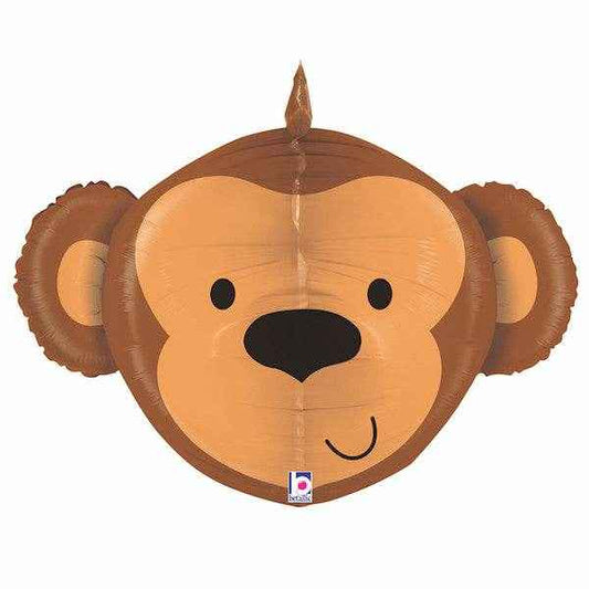 3D Monkey Head Shaped Foil Balloon