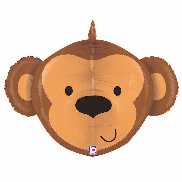 3D Monkey Head Shaped Foil Balloon - Eternity Party Express