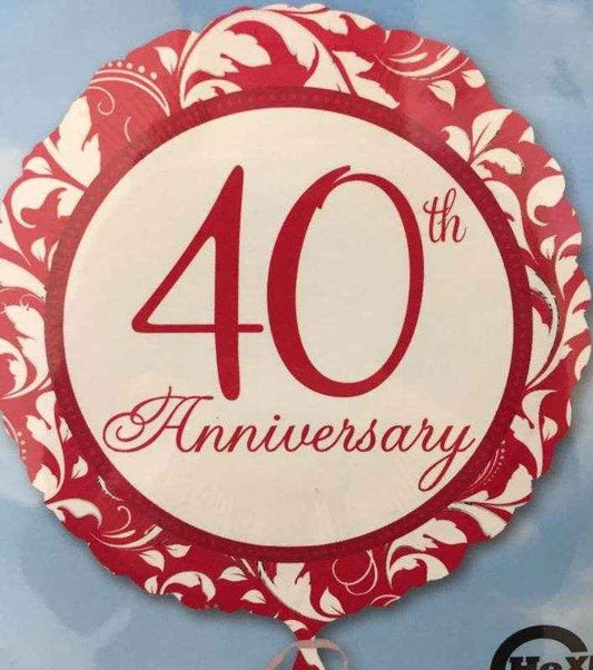 40th Anniversary Foil Balloon