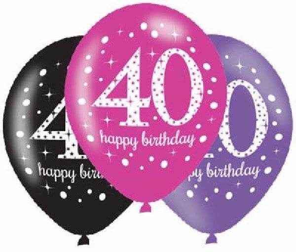 40th Birthday Balloons - Delightful Pink Celebration Essentials