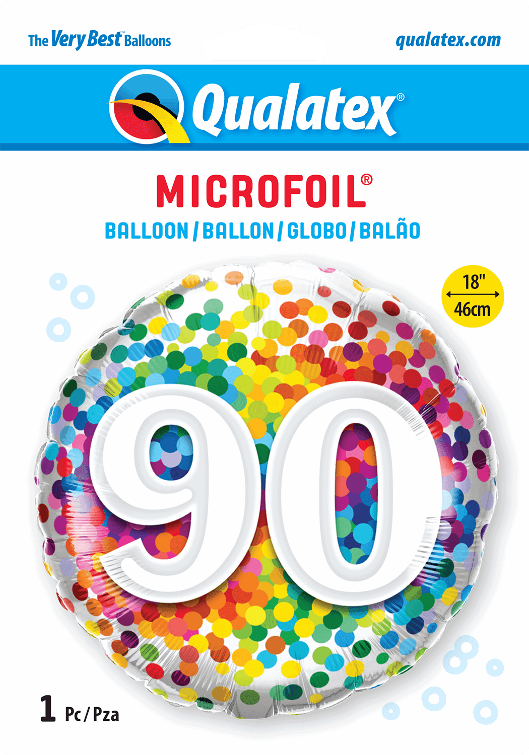 Colourful Confetti Dot Burst 90th - Eternity Party Express