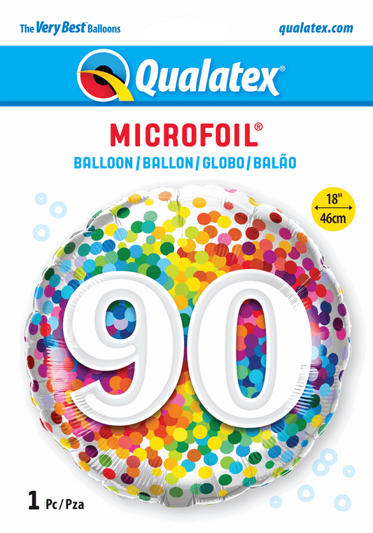 Colourful Confetti Dot Burst 90th - Eternity Party Express