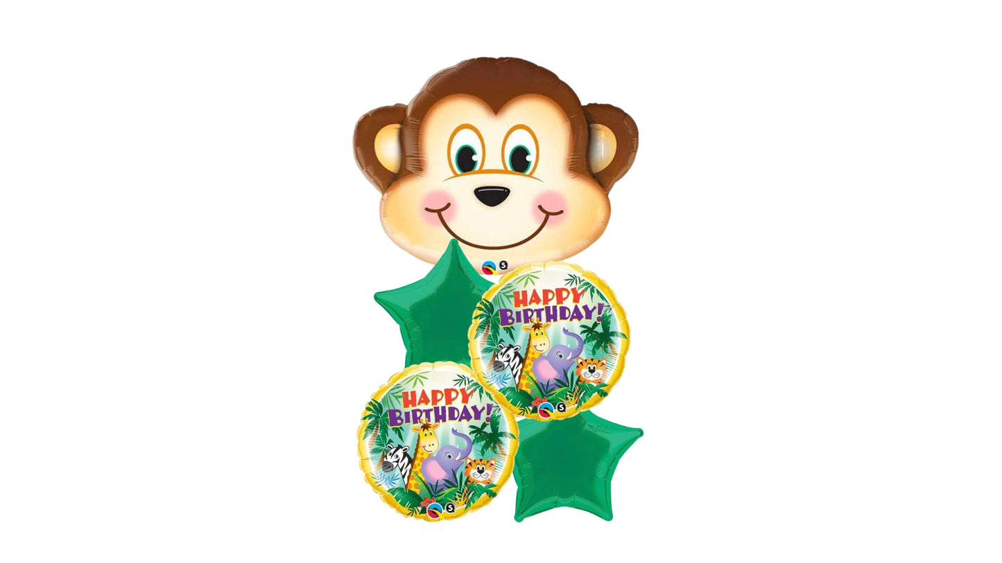 5 Balloon Cluster Jungle Party