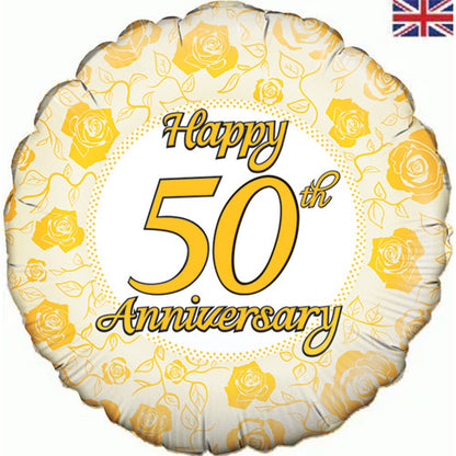 Happy 50th Anniversary Foil Balloon