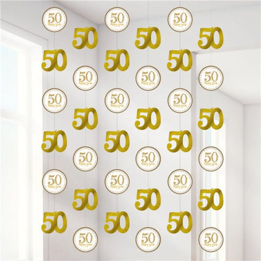 50th Wedding Anniversary Hanging String Decorations