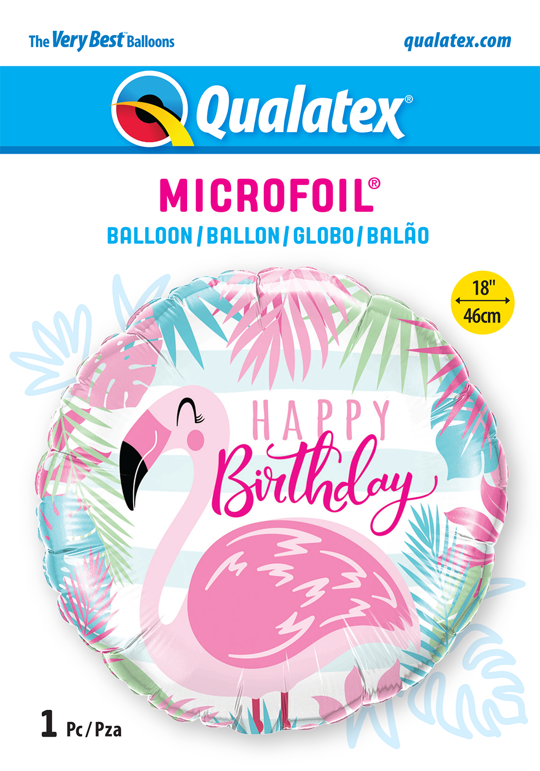 Pink Flamingo Happy Birthday Foil Balloon