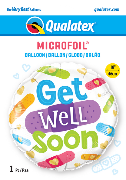 Get Well Soon Bandages Foil Balloon