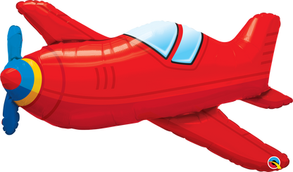 Red Airplane Plane Giant Foil Helium
