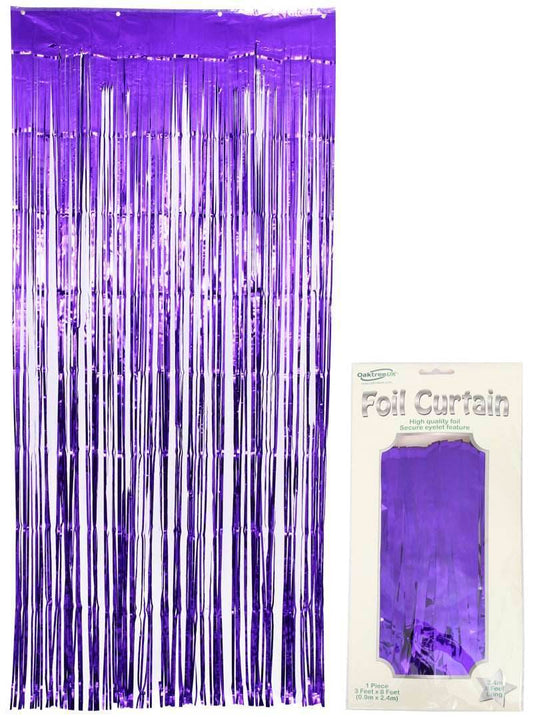 Metallic Purple Foil Door Curtain - Eternity Party Express