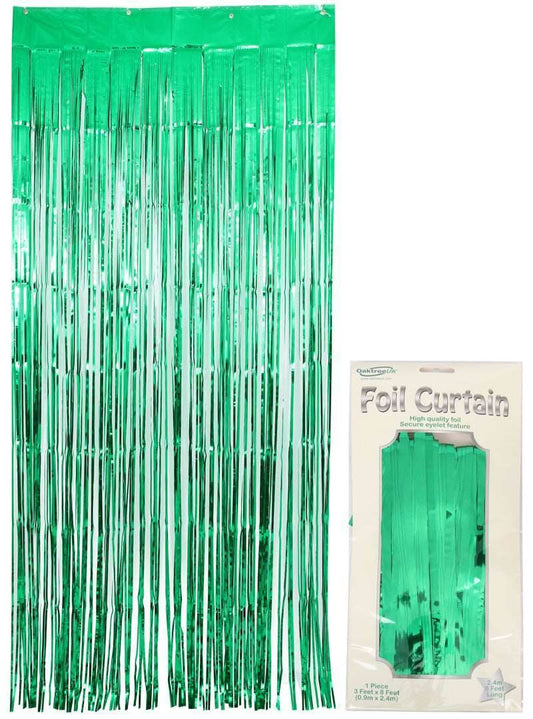 Metallic Green Foil Door Curtain - Eternity Party Express