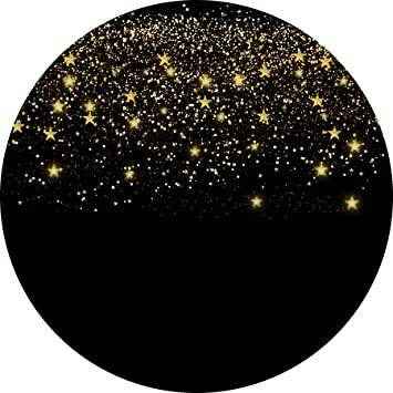 6ft Round Black Stardust Backdrop Hoop