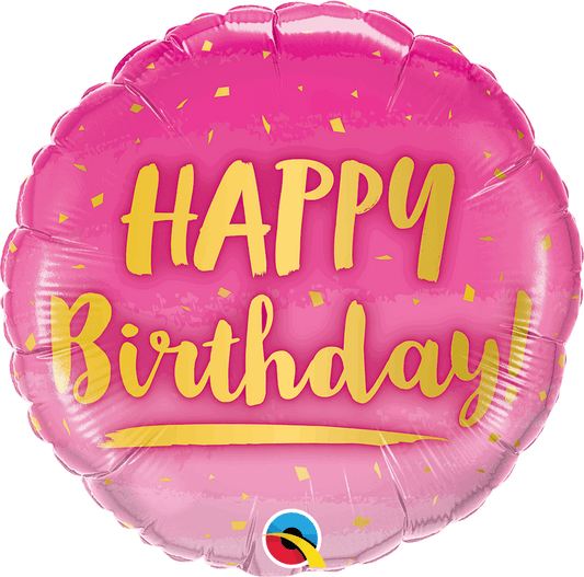 Pink Happy Birthday Foil Balloon - Eternity Party Express
