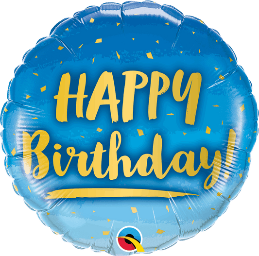 Blue Happy Birthday Foil Balloon - Eternity Party Express