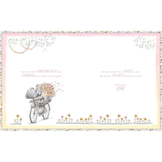 Bday Wife Bears On Bike Greeting Card Box