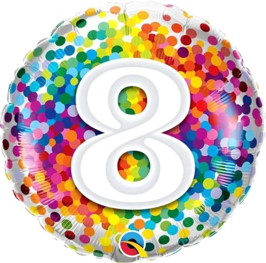 Colourful Confetti Dot Burst 8th