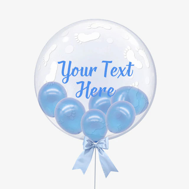Personalised Baby Feet Bubble Balloon
