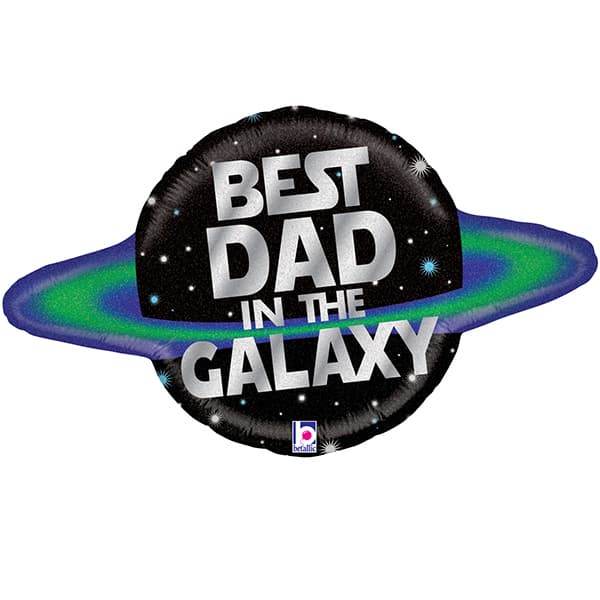 Best Dad In The Galaxy Foil Balloon - Eternity Party Express
