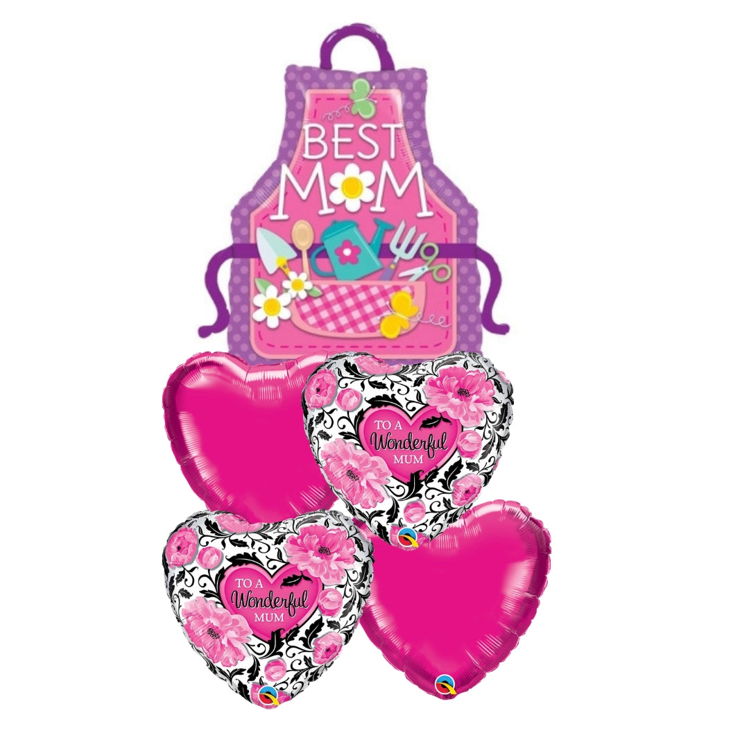 Best Mom 5 Balloon Cluster