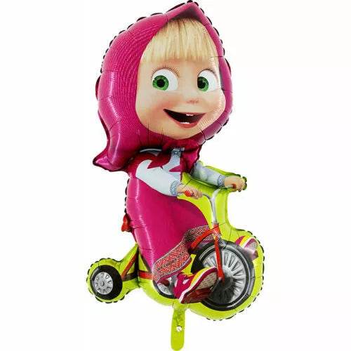 Masha & Bear Biking Shape Foil Balloon - Eternity Party Express