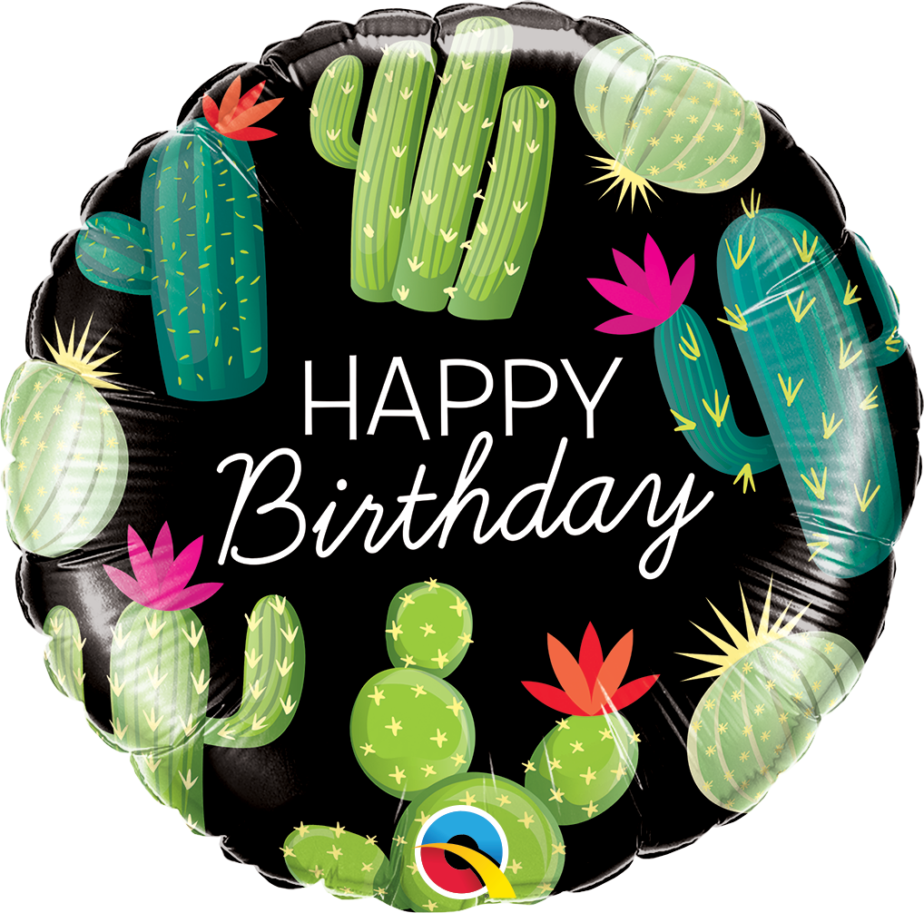 Happy Birthday Cactuses Foil Balloon