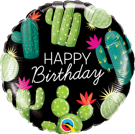 Happy Birthday Cactuses Foil Balloon