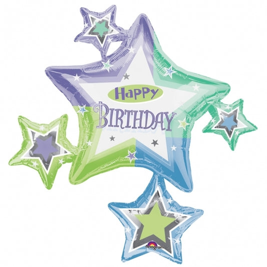 Birthday Shimmer Cluster Foil Balloon
