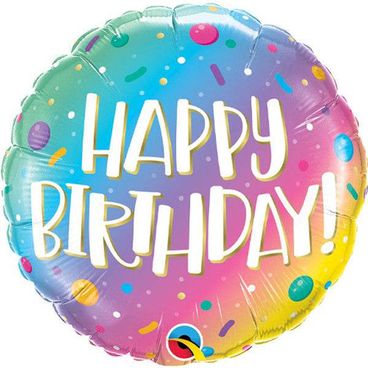 Birthday Ombre Dots & Sprinkles Foil Balloon - Eternity Party Express