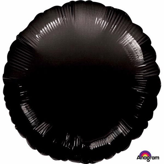 Black Round Foil Balloon