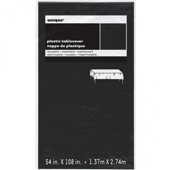 Black Plastic Tablecover - Eternity Party Express