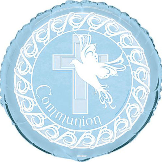 Communion Blue Foil Balloon