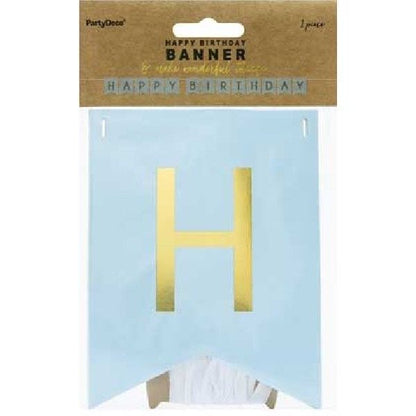 Blue Letter Happy Birthday Banner