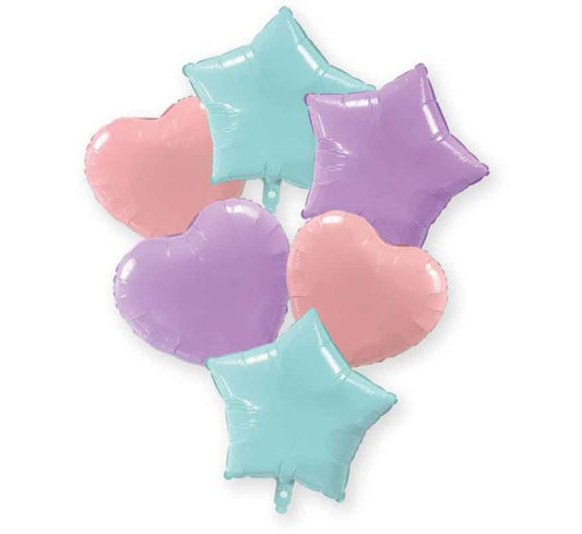 Blue Pink & Lilac Pastel Bouquet