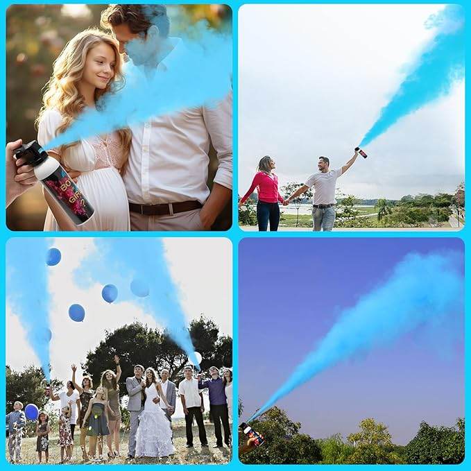 Gender Reveal Smoke Cannon, Fire Extinguisher Blue - Eternity Party Express