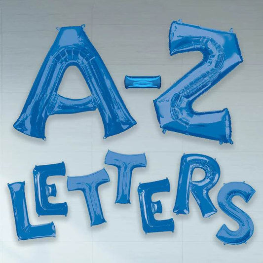 Gaint Blue Letter Foil Balloons - Eternity Party Express