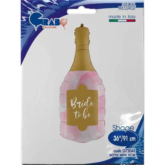 36 Inch Bottle Bride To Be Foil Balloon - Eternity Party Express