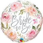 Bride to Be Watercolour Roses Foil Balloon - Eternity Party Express